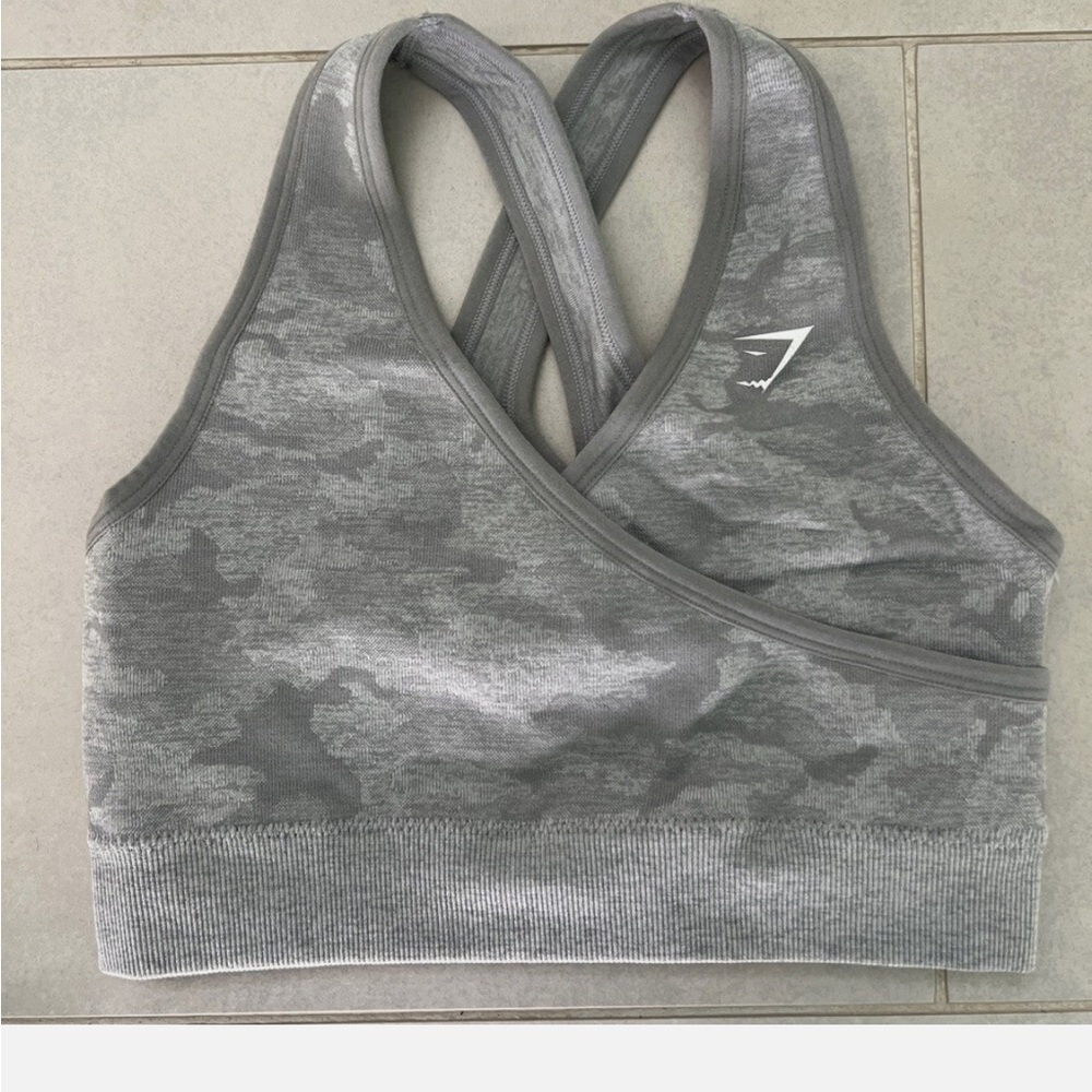 Gymshark Grey Camo Sports Bra & Legging Set